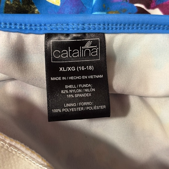 Catalina Swimsuit Blue Print Fully Lined Multi-Colored Size XL (16/18) - Picture 6 of 10